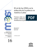 UNESCO Rol de Las Ong en Reduccion de Pobreza en America Latina