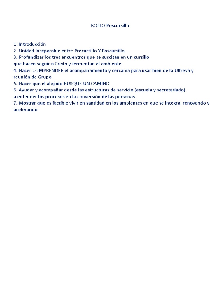 Poscursillo: Clave para la Conversión | PDF | Amor | Iglesia Católica