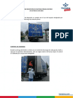 INFORME CAMION Recepcion de Alimentos