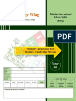 Cambridge Wing: Year 00