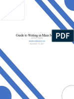 Guide To Writing in Mass Media