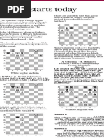 Saturday Chess Column | PDF | Board Games Competitions | Chess