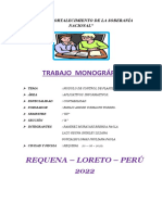 Trabajo Monográfico: Requena - Loreto - Perú 2022