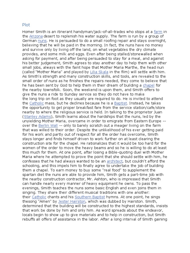 The Lilies of The Field PDF