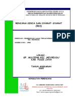 Rencana Kerja Dan Syarat-Syarat (RKS) : Pemerintah Kabupaten Pidie Jaya