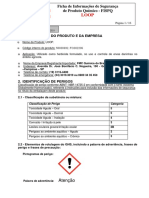 Identificação Do Produto E Da Empresa: Ficha de Informações de Segurança de Produto Químico - FISPQ