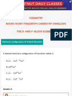 The D- and F- Block Elements