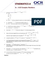 Section Check in - 4.02 Complex Numbers: Questions