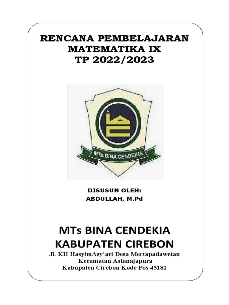 Cover RPP | PDF