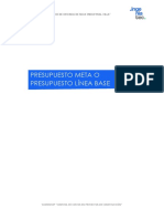 Presupuesto Meta O Presupuesto Línea Base: Caso de Estudio "Edificio de Oficinas de Nave Industrial Villa"