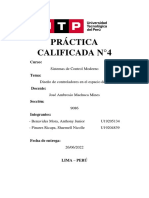 Práctica Calificada 4 - Sistema de Control Moderno