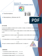 Semana 02 Taller de Mantenimiento Electromecánico: Ley de Ohm Transformadores