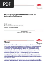 Adoption of ISA-95 by Dow Chemical