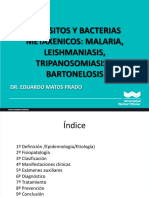 Parásitos Y Bacterias Metaxenicos: Malaria, Leishmaniasis, Tripanosomiasis Y Bartonelosis