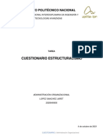 Cuestionario Estructuralismo: Instituto Politécnico Nacional