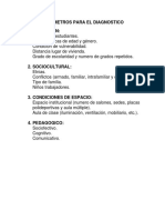 Parámetros para El Diagnostico 1. Poblacion