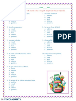 Tarea de Los Sentidos Quinto Grado