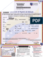 Certificado de Registro de Veh: Xiomara Coromoto Torrealba de Gonzalez