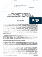 Principios etnológicos para el Desarrollo Sustentable de Comunidades Campesinas e Indígenas.