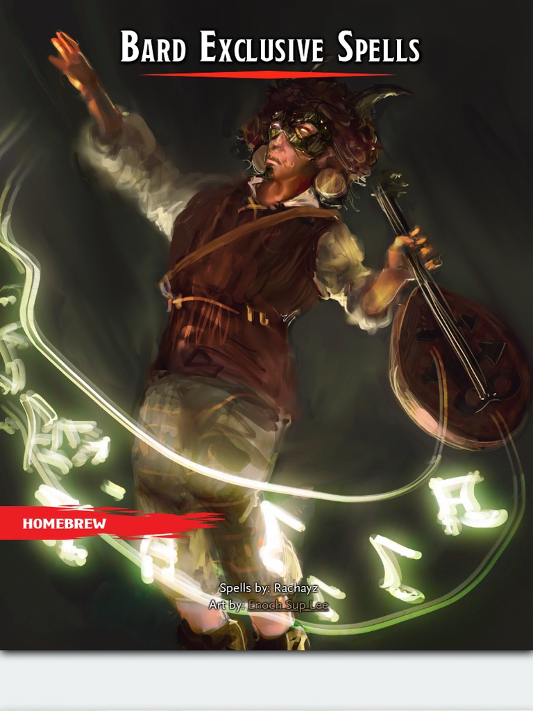 Bard Exclusive Spells (New Dawn) - GM Binder | PDF