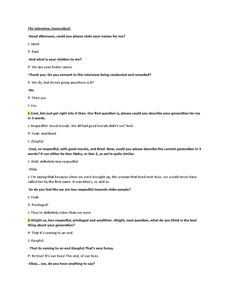 Transcript of Interview | PDF