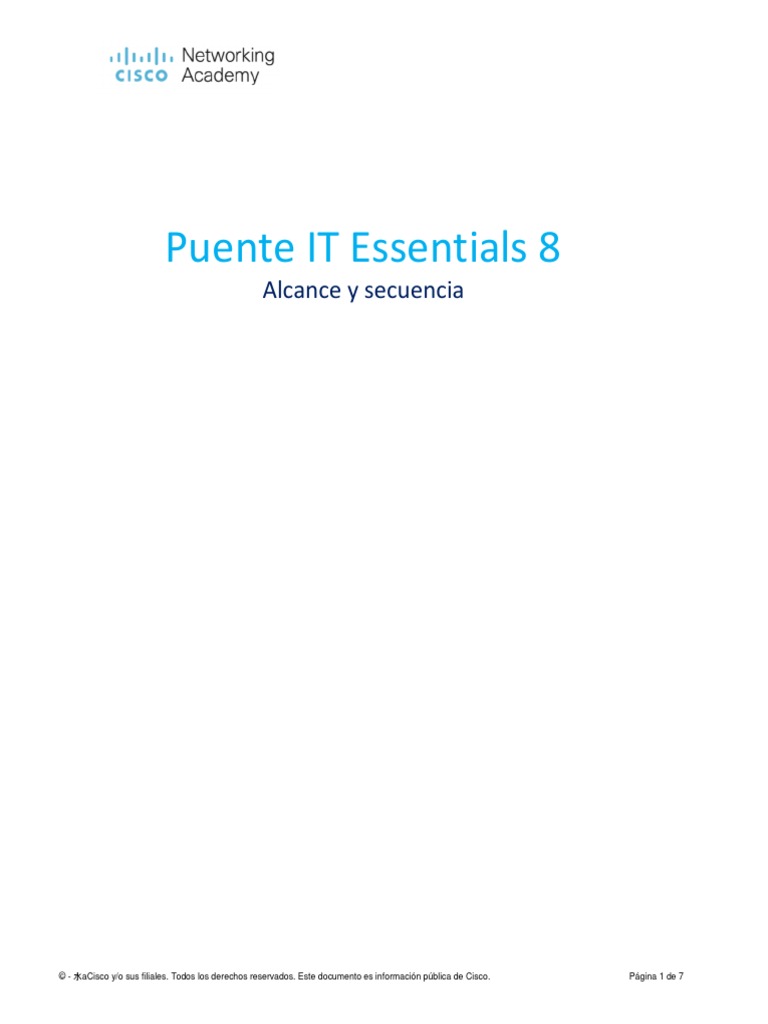 Spanish it essentials 8 bridge scope and sequence feb 2023 pdf