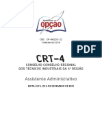 Assistente Administrativo: Conselho Conselho Regional Dos Técnicos Industriais Da 4 Região