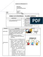 Sesión de Aprendizaje N°1: Datos Informativos