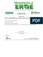 Certificado Barranquilla Verde