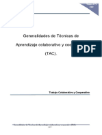 Generalidades de Técnicas de Aprendizaje Colaborativo y Cooperativo (TAC)