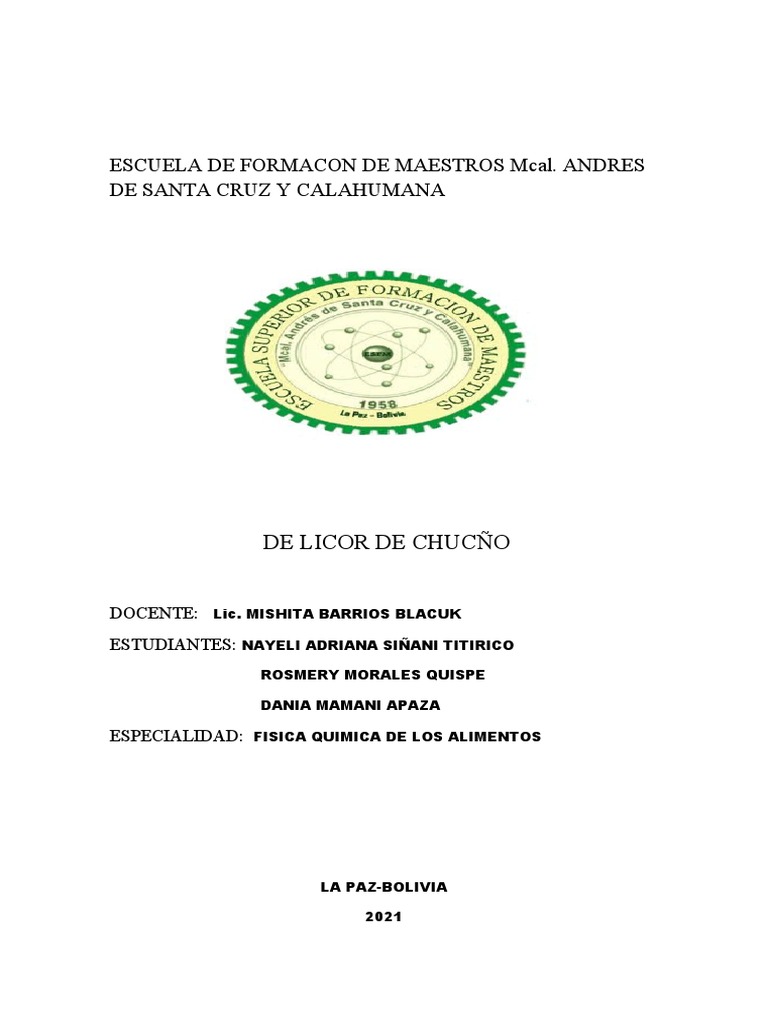 Escuela de Formacon de Maestros Mcal. Andres de Santa Cruz Y Calahumana ...