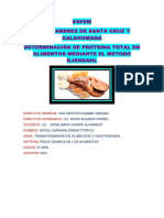 Esfem Mrcal - Andres de Santa Cruz Y Calahumana Determinación de Proteina Total en Alimentos Mediante El Metodo Kjendahl