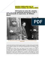 Mao Zedong (Centro de La Imagen), Zhou Enlai y Bo Gu en La Base Comunista de Ya'nan Durante La Revolución. Fuente