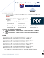 Balotario de 4°primaria - ÁLGEBRA