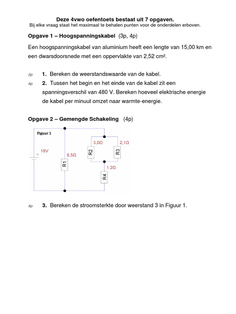 2223-PTA2-4vwo-Natuurkunde - Oefentoets | PDF