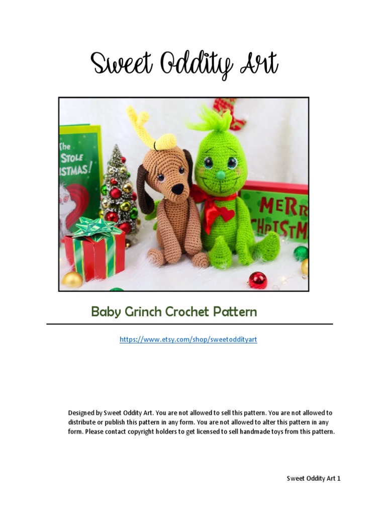 El Grinch y Max PDF Crochet Yarn