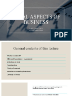 Legal Aspects of Business: Week 3: Contract Law (1) DR Fulya Teomete Yalabik