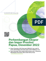 Perkembangan Ekspor Dan Impor Provinsi Papua, Desember 2022: No. 05/01/94/Th. XXIV, 16 Januari 2022