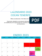 Calendario 2023 Cocan Tenerife