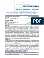 Impacto Del Control Ciudadano en El Cumplimiento Normativo de Los Portales de Transparencia Estándar en Empresas de Saneamiento Del Sur Del Perú