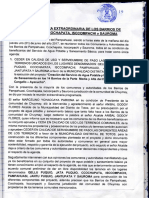 ACTA DE USO y SERVIDUMBRE DE PASO DE TERRENO - 14 BARRIOS