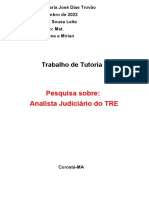 Pesquisa Sobre: Analista Judiciário Do TRE: Trabalho de Tutoria