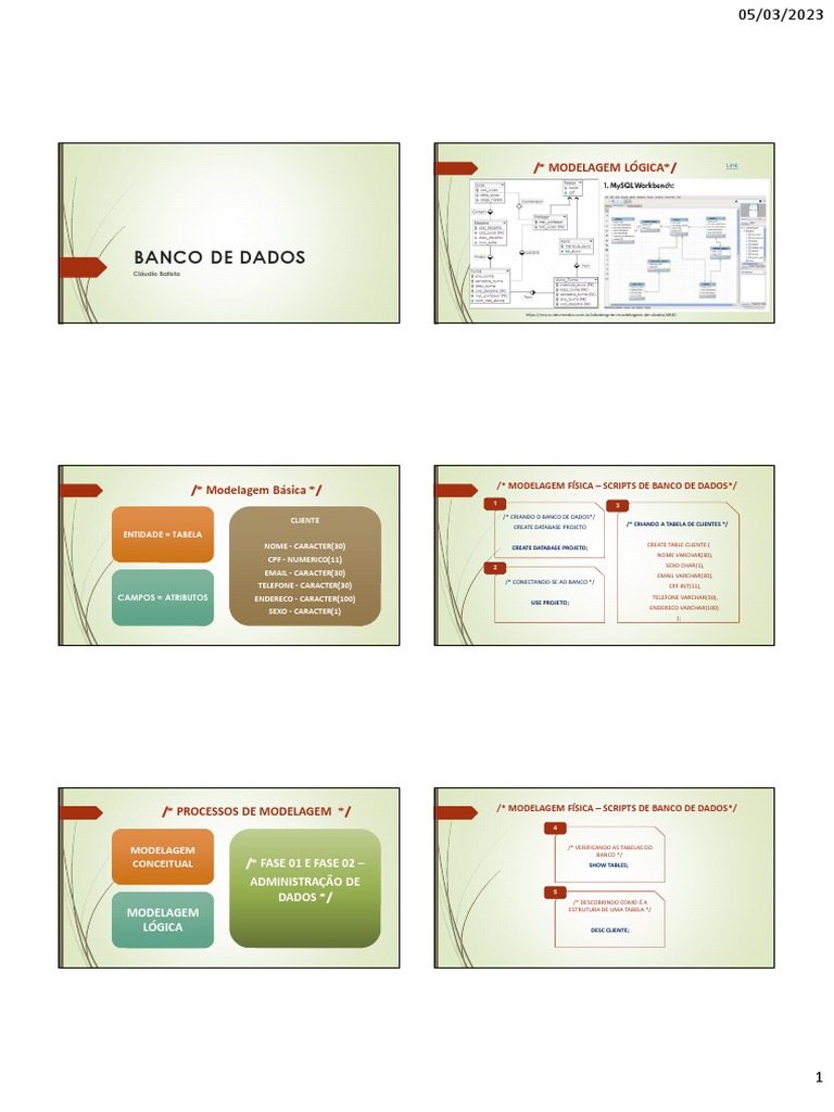 Aula 01 Modelo Mer | PDF | Informação | Bancos de dados
