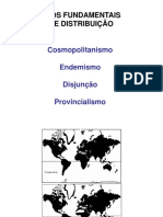 Tipos Fundamentais de Distribuição: Cosmopolitanismo Endemismo Disjunção Provincialismo