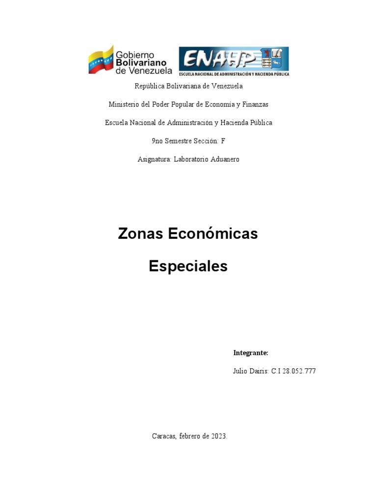 Zonas Económicas Especiales en Venezuela | PDF | Venezuela | Asia