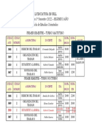 Licenciatura en RRLL Horario Cursos 1º Semestre 2022 - SEGUNDO AÑO Ciclo de Estudios Orientados Primer Semestre - Turno Matutino