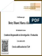 Conducta Responsable en Investigación Evaluación-Certificado CRI 14273