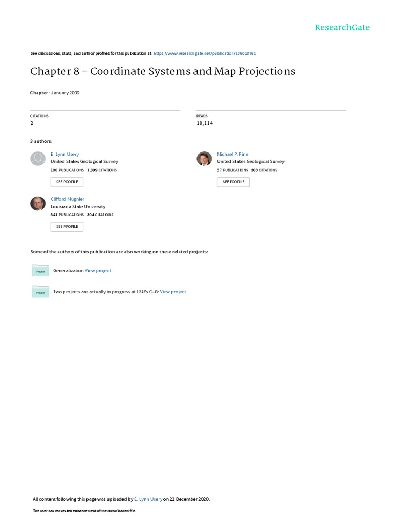 Chapter 8 - Coordinate Systems and Map Projections | PDF | Latitude ...