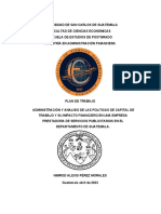 105AF C Plan de Trabajo 1 Nimrod Alexis Pérez Morales 201505899 1.0