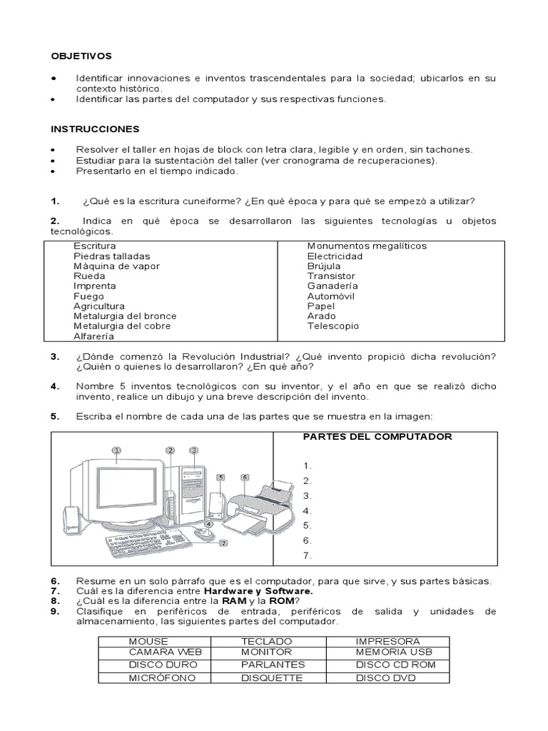 Recuperacion Tecnologia | PDF | Periférico | Hardware de la computadora